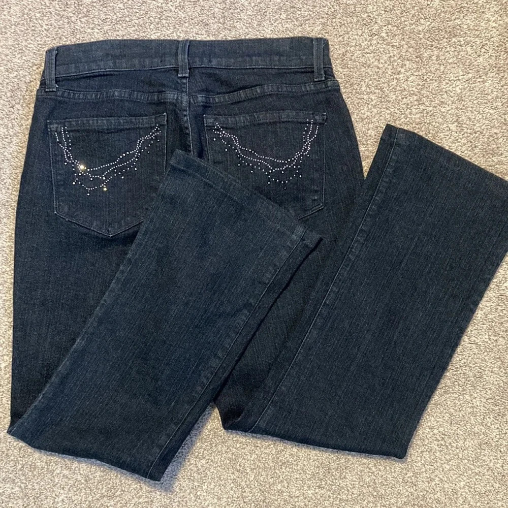 NYDG Not Your Daughter’s Jeans Embellished Lift Tuck Technology Dark Was…